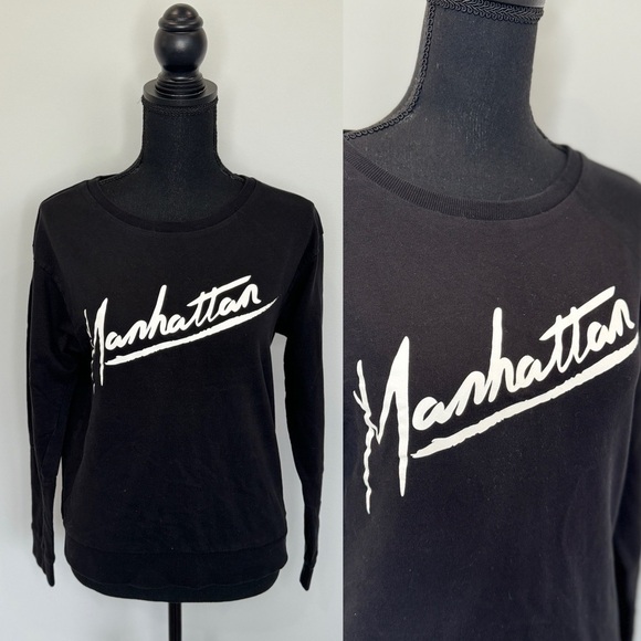 Divided Black 'Manhattan' Crew Neck Oversized Sweater (S) - Picture 1 of 8